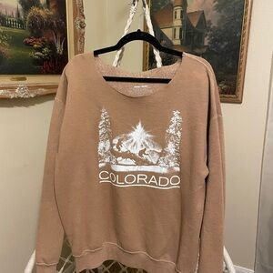 PacSun Brown Colorado Sweatshirt